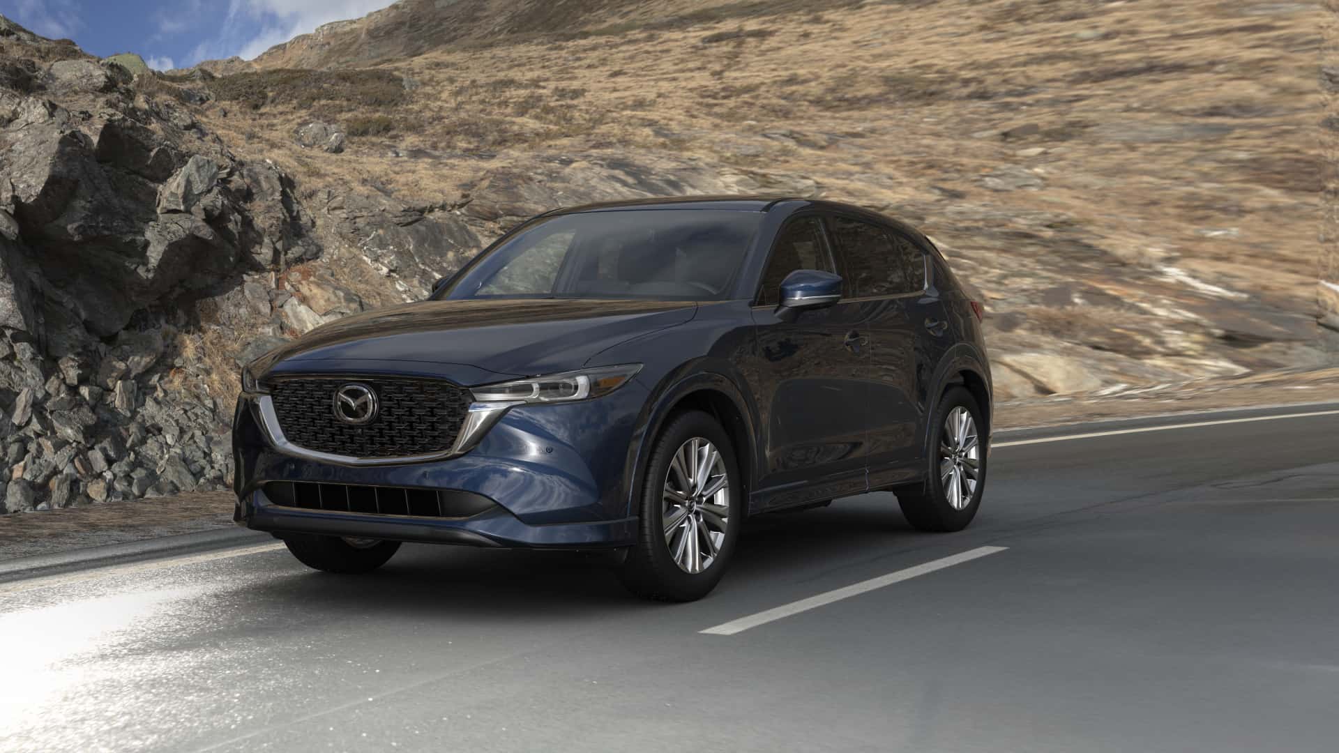 2023 Mazda CX-5 2.5 Turbo Signature Deep Crystal Blue Mica| Neil Huffman Mazda in Louisville KY